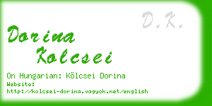 dorina kolcsei business card