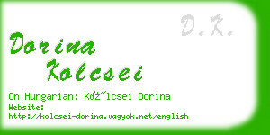 dorina kolcsei business card